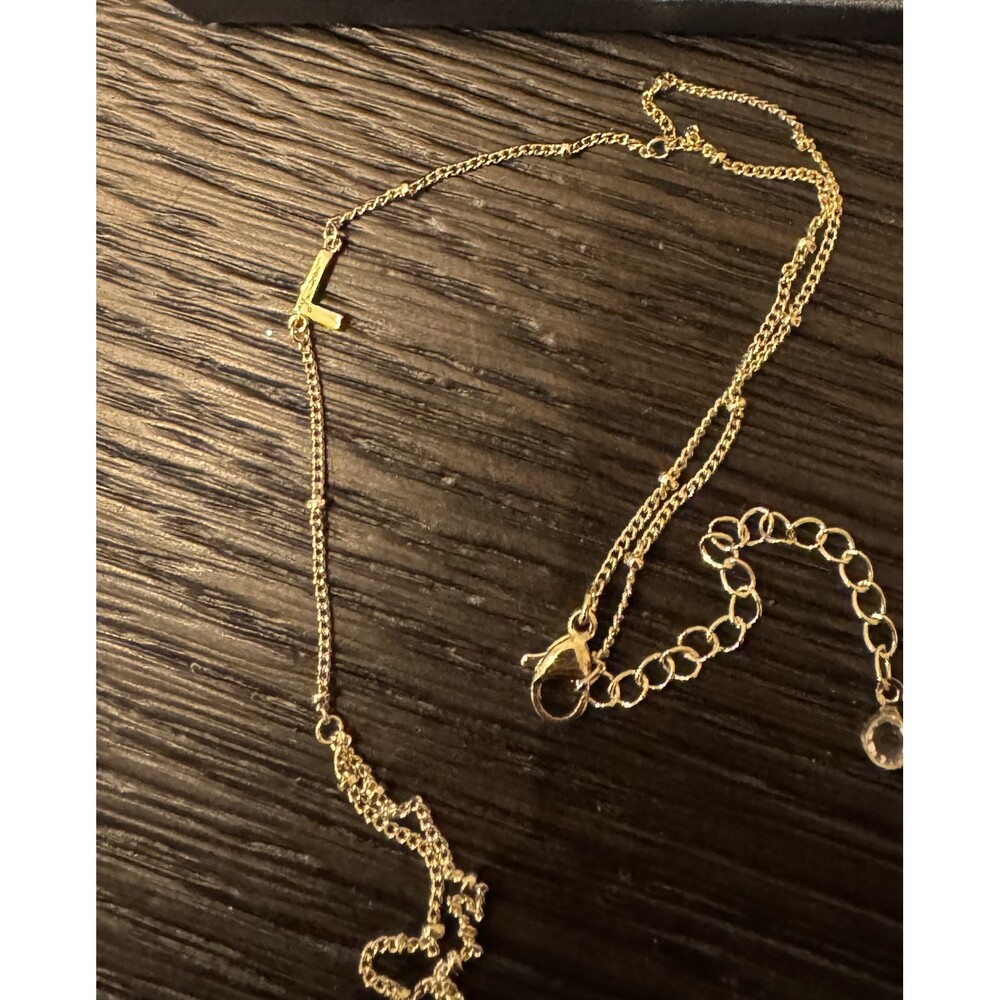Moohan 14K Gold Plated Initial "L" Necklace